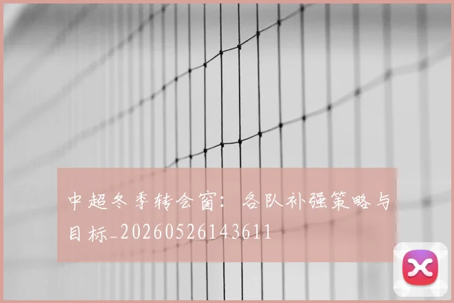 中超冬季转会窗:各队补强策略与目标_20260526143611